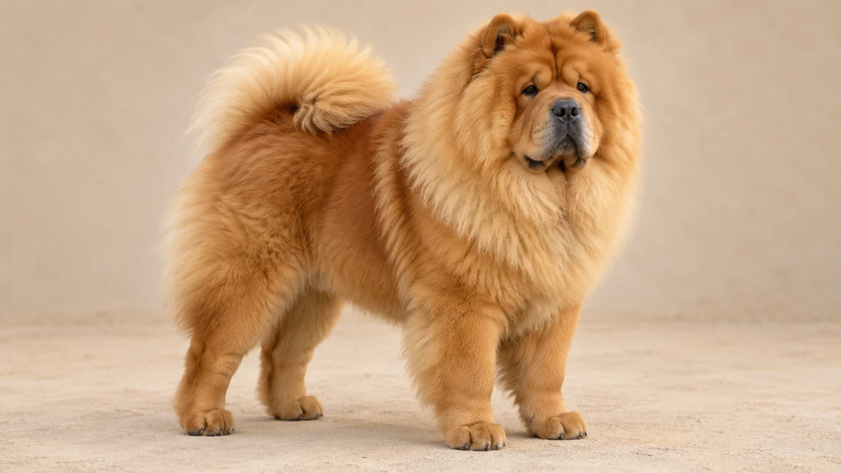Çin Aslanı köpek — altın-kahve (aslan tonu) renk