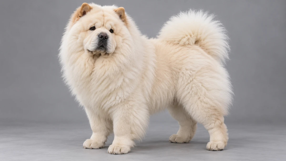 Çin Aslanı köpek — krem renk
