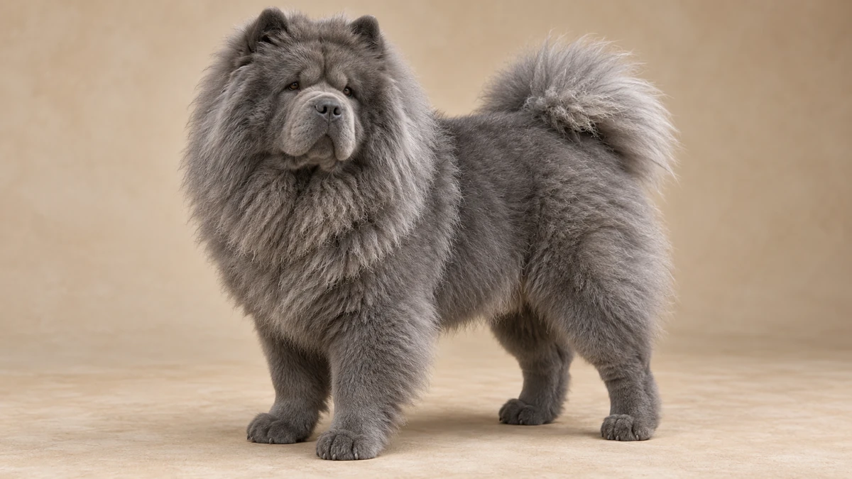 Çin Aslanı köpek — gri renk