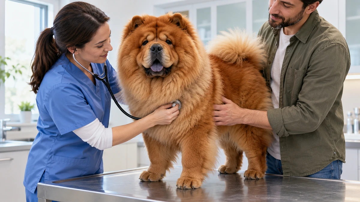 Çin Aslanı köpek — veteriner kontrolü